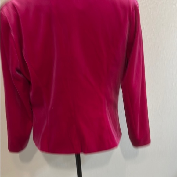 Allegra K Pink Velvet Blazer Tailored Suit Jacket - Picture 5 of 7